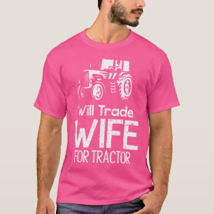 Camiseta Troco Minha Mulher Por Trator Humor Divertido Para