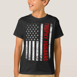 Camiseta Troféu Bandeira Americana Marido Patriota