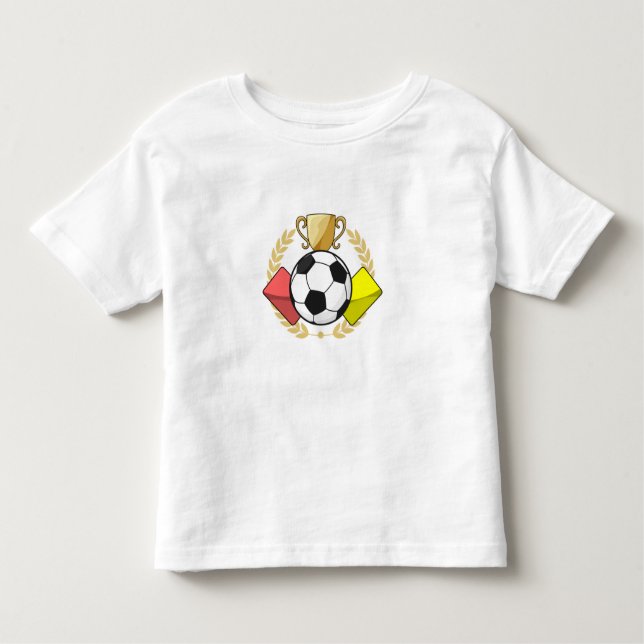 Camiseta Troféu de cartão vermelho e amarelo de futebol (Frente)