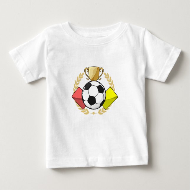 Camiseta Troféu de cartão vermelho e amarelo de futebol (Frente)