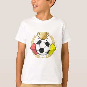 Camiseta Troféu de cartão vermelho e amarelo de futebol