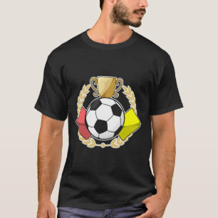 Camiseta Troféu de cartão vermelho e amarelo de futebol