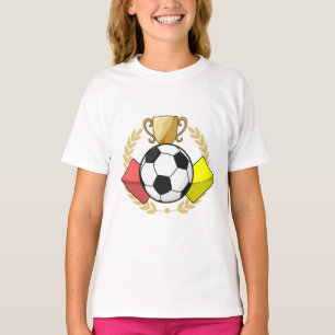 Camiseta Troféu de cartão vermelho e amarelo de futebol