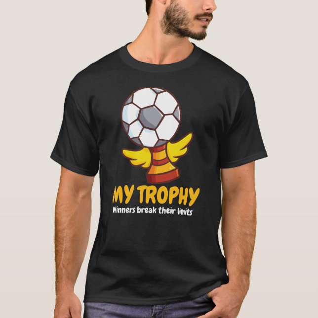 Camiseta Troféu de futebol personalizável (Frente)