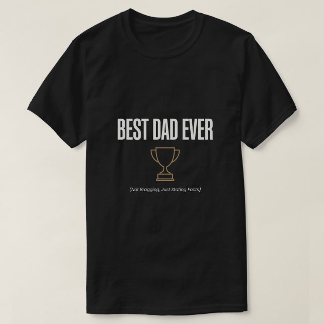 Camiseta Troféu de Melhor Pai de Todos os Tempos - (Frente do Design)