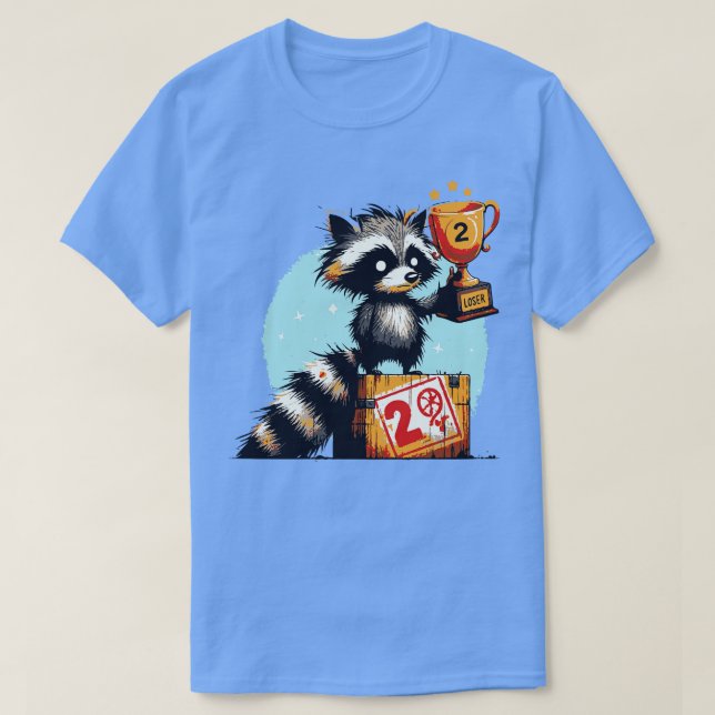 Camiseta Troféu Loser Raccoon (Frente do Design)