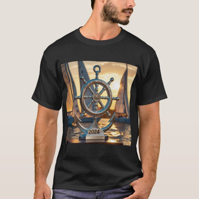 Camiseta Troféu marítimo brilhante (Frente)