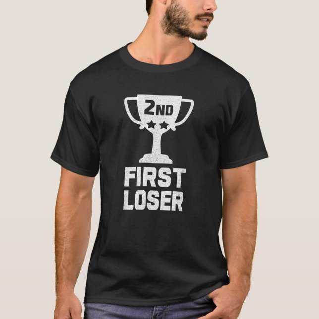 Camiseta Troféu SEGUNDO PLACE FIRMEMENTE LOSER Funny Second (Frente)