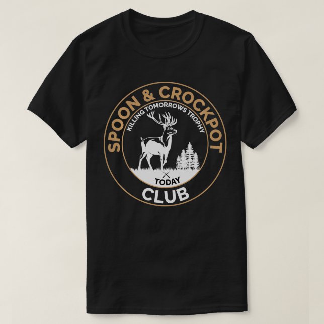 Camiseta Troféu T de Matar Tomorrows e Clube Crockpot (Frente do Design)