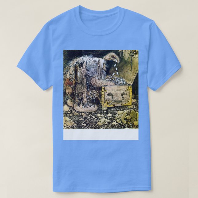 Camiseta Troll com o treasure Chest John Bauer TShirt (Frente do Design)