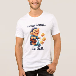 Camiseta Troll de Entrega - Eu Entrego Pacotes e Caos