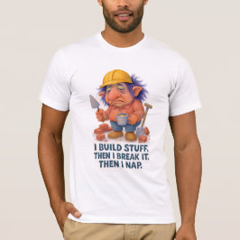 Camiseta Troll do construtor preguiçoso que eu crio coisas