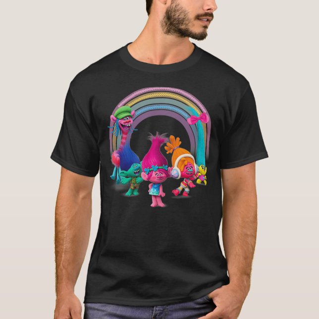 Camiseta Troll DreamWorks Festa Arco-Íris (Frente)