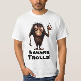 Camiseta Troll engraçado dos desenhos animados