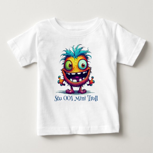 Camiseta Troll Stu 001 Mini Personalizado (Frente)