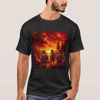 Camiseta Trolls Em Uma Caminhada Ao Pôr do Sol