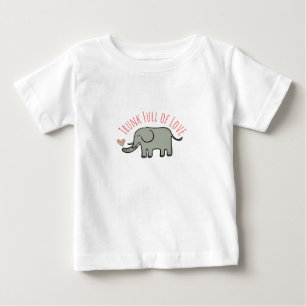 Camiseta Tromba Cheia de Amor Elefante Fofo Rabisco