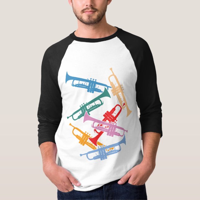 Camiseta Trombetas Coloridas (Frente)