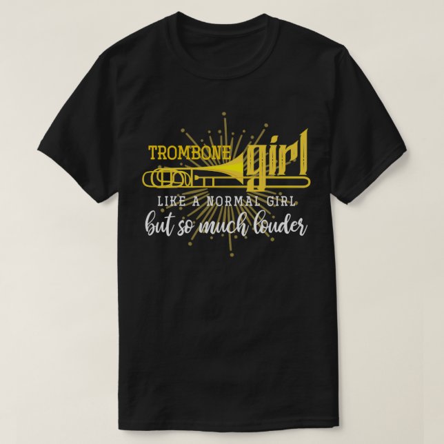 Camiseta Trombone de Menina (Frente do Design)