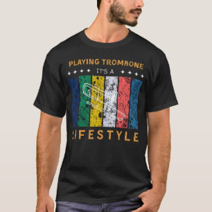 Camiseta Trombone é um Teto Engraçado no Estilo de Vida