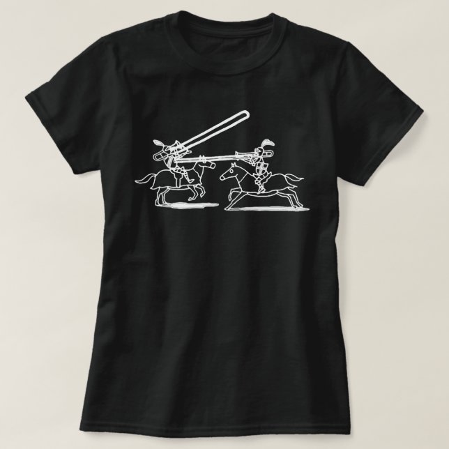 Camiseta Trombone Jousting Para Trombonistas (Frente do Design)