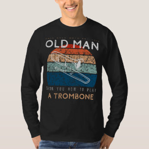 Camiseta Trombone Maestro: Deixe esse velho deslizar para M