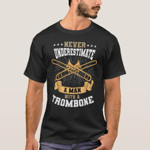Camiseta Trombone Mucisiano - Homem Trombonista do Instrume
