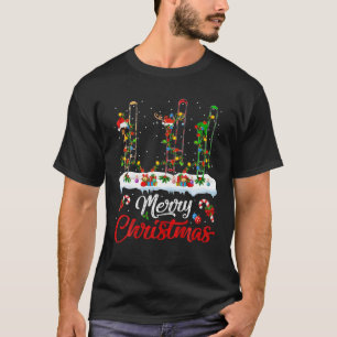 Camiseta Trombone Music Lover Xmas Lighting Papais noeis Tr