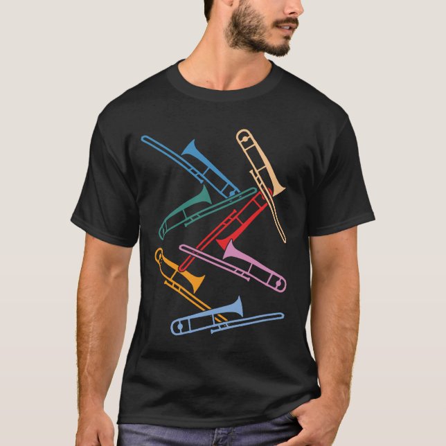 Camiseta Trombones coloridos (Frente)