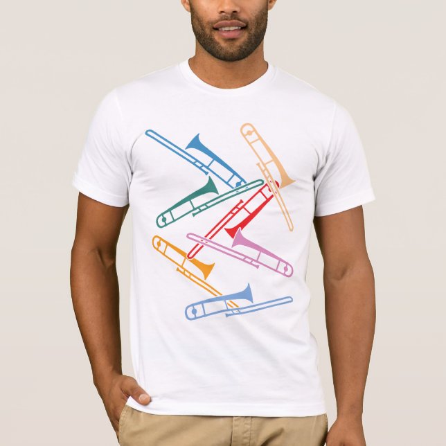 Camiseta Trombones Coloridos (Frente)