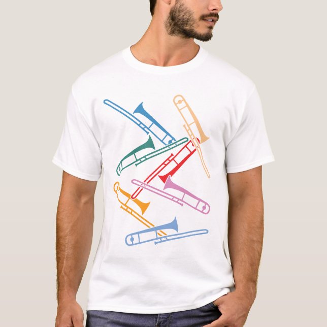 Camiseta Trombones Coloridos (Frente)