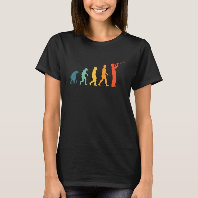 Camiseta Trombonis do Trombone Evolution Retro Trombone Pla (Frente)