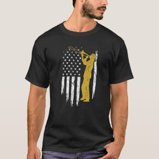 Camiseta Trombonist American Flag