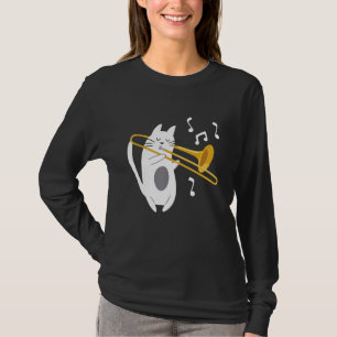 Camiseta Trombonista Cat - Trombone Player Music Lover