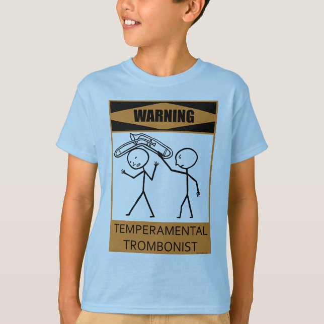 Camiseta Trombonista Temperamental de Aviso (Frente)