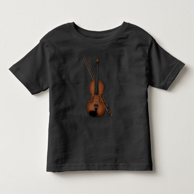 Camiseta Trompe L'oeil Violin Viola Elegante Música Clássic (Frente)