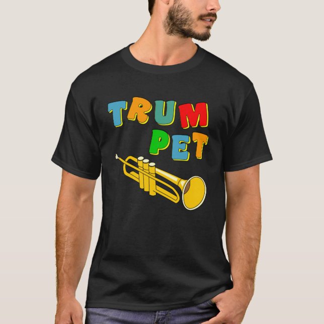 Camiseta Trompete Colorido (Frente)