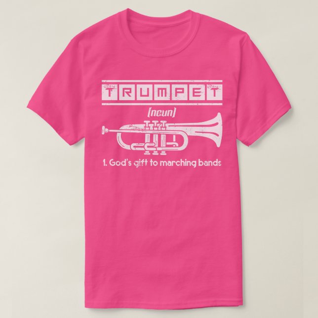 Camiseta Trompete de definição de trompete (Frente do Design)