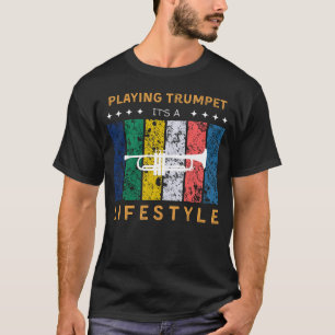 Camiseta Trompete é um Teto Engraçado no Estilo de Vida