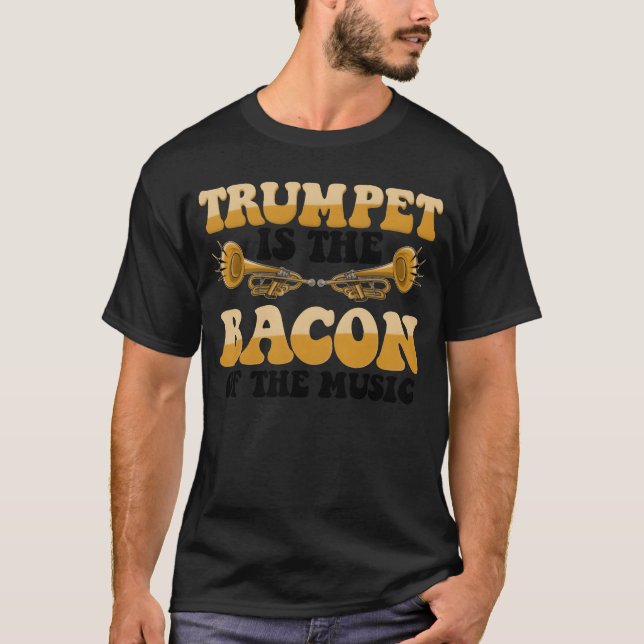 Camiseta Trompete Ishe Bacon dos amigos da Música (Frente)