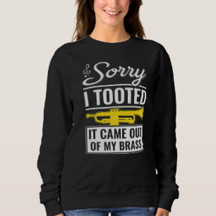 Camiseta Trompete Jazz Divertido Desculpe Eu Tootou Saiu do