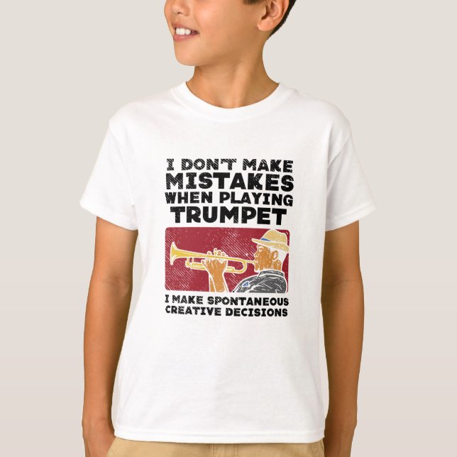 Camiseta Trompete - Tocando Um Trompete (Frente)