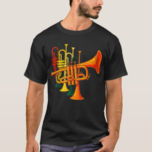 Camiseta Trompetista Vintage - Banda de Jazz Marchando