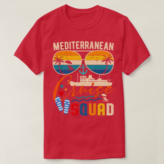 Camiseta Tropa de Cruzeiro do Mediterrâneo 2024, Férias Cor (Frente do Design)