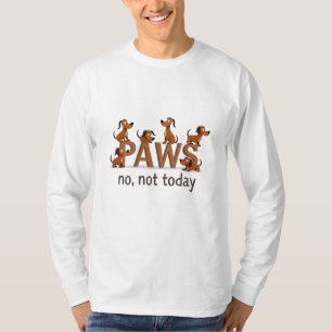 Camiseta Tropa de Patas: Equipe Divertida de Cães - "Não, N