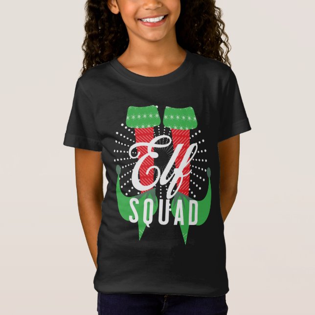 Camiseta Tropa dos Saltos de Elfo Natal Férias (Frente)