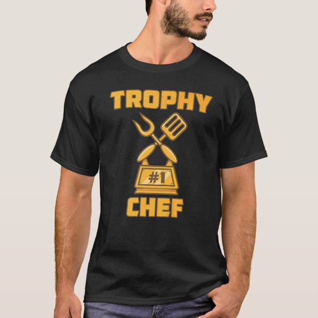 Camiseta Trophy Chef Cook Prêmio vencendo participação Priz (Frente)
