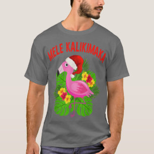 Camiseta Tropic Flamingo do Natal do Havaí Mele Kalikimaka