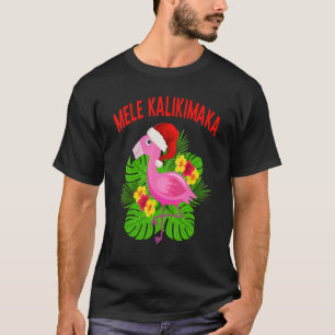 Camiseta Tropic Flamingo do Natal do Havaí Mele Kalikimaka