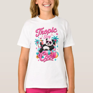 Camiseta Tropic Stay Cool Panda Tropical para Meni